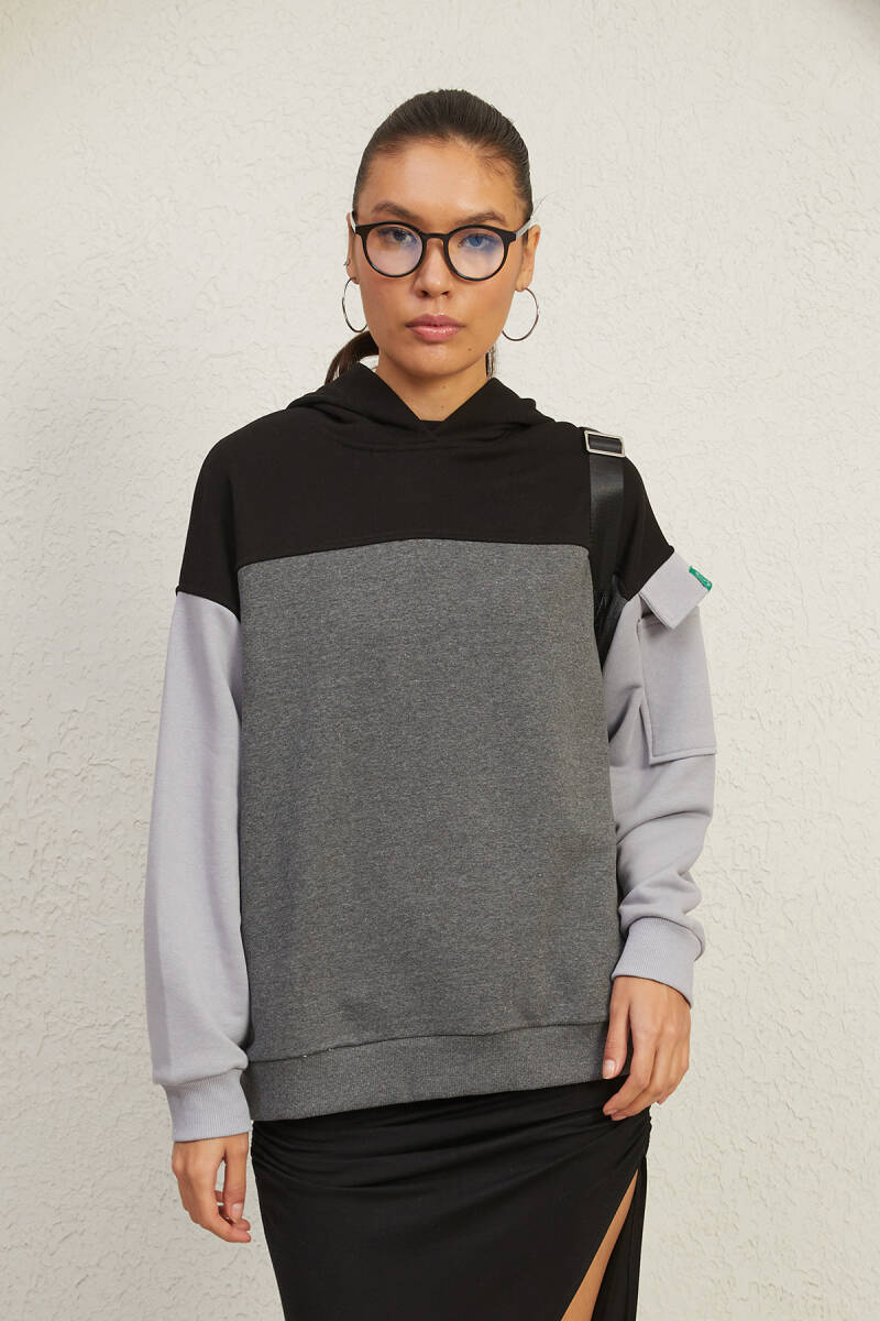 3 RENKLİ HOODIE - 5