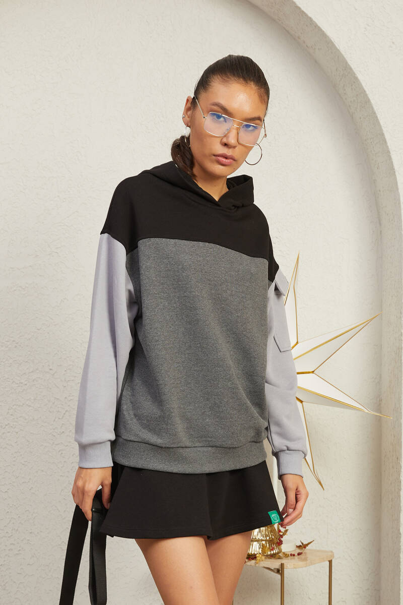 3 RENKLİ HOODIE - 28