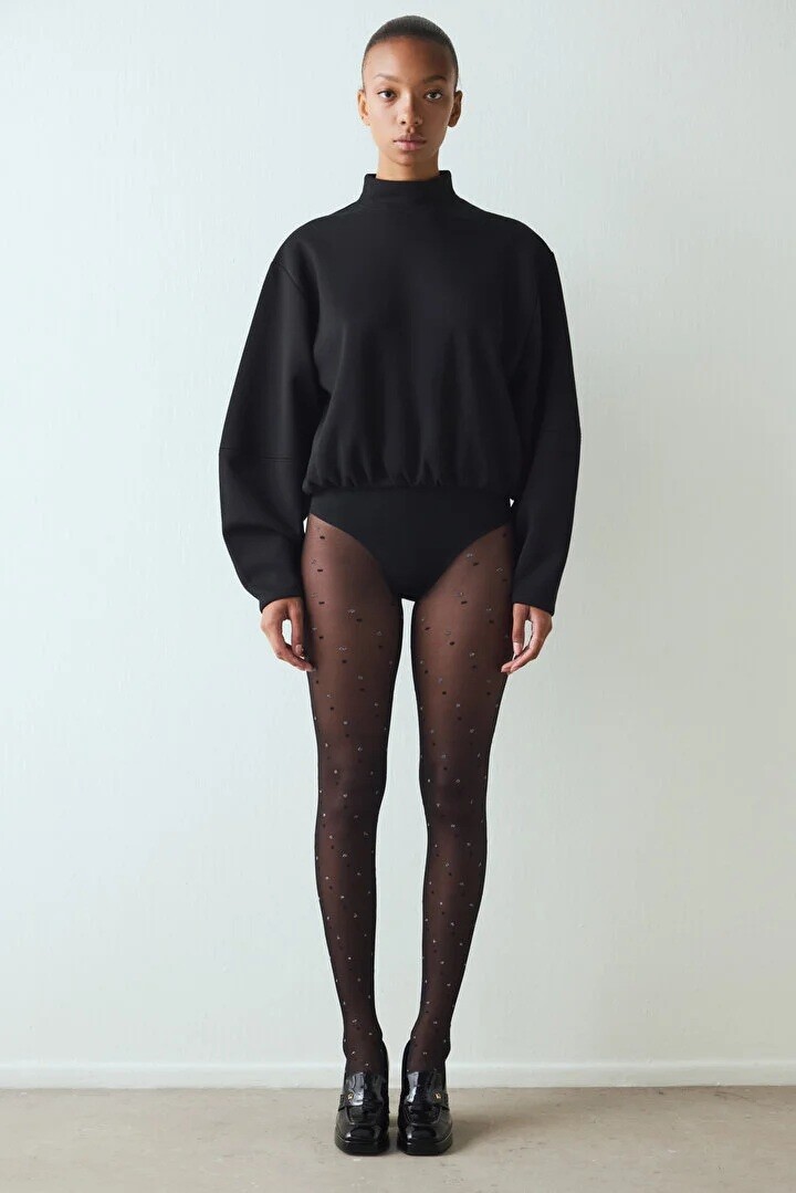 Shıny Dotted Külotlu Çorap - Penti