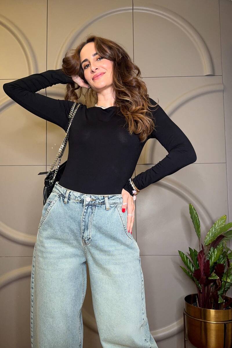 BASIC UZUN KOLLU FITTIED BODY - 12
