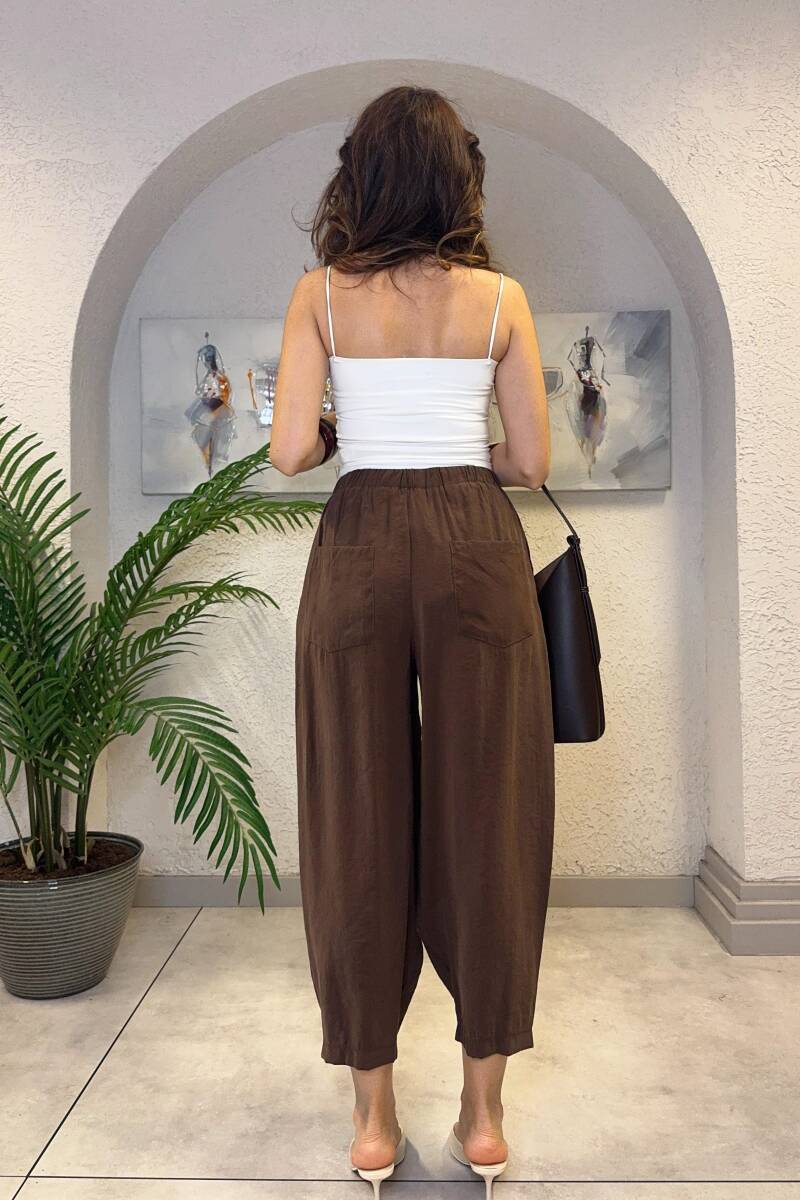 BELİ LASTİKLİ MODAL HAVUÇ PANTOLON - 7