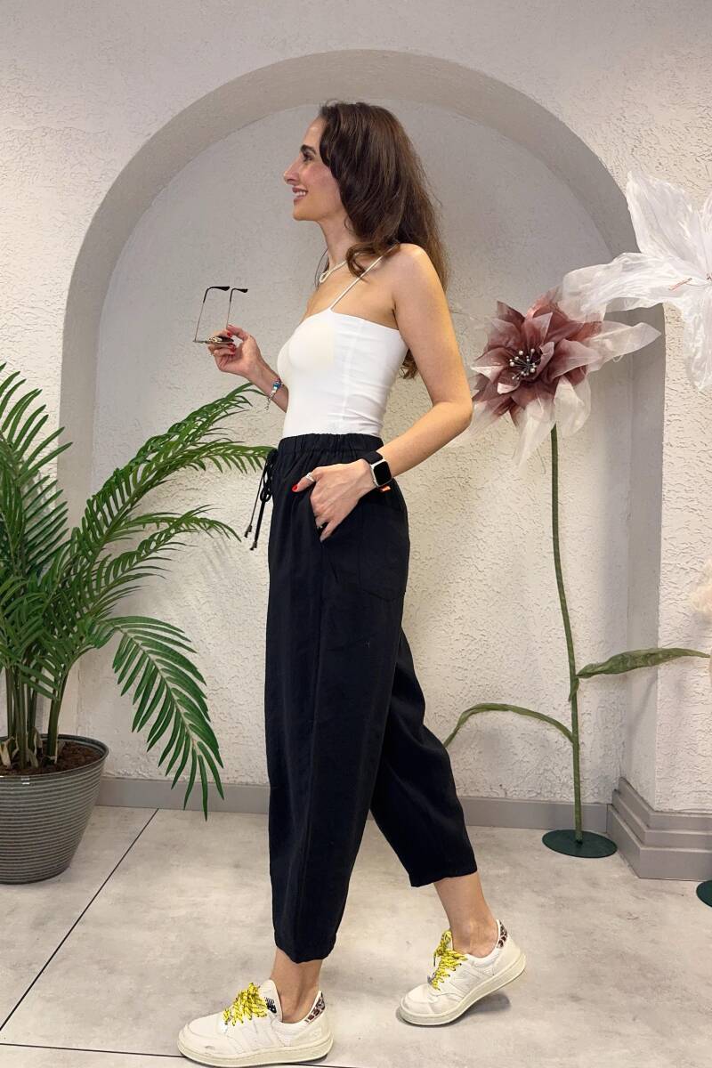 BELİ LASTİKLİ MODAL HAVUÇ PANTOLON - 12