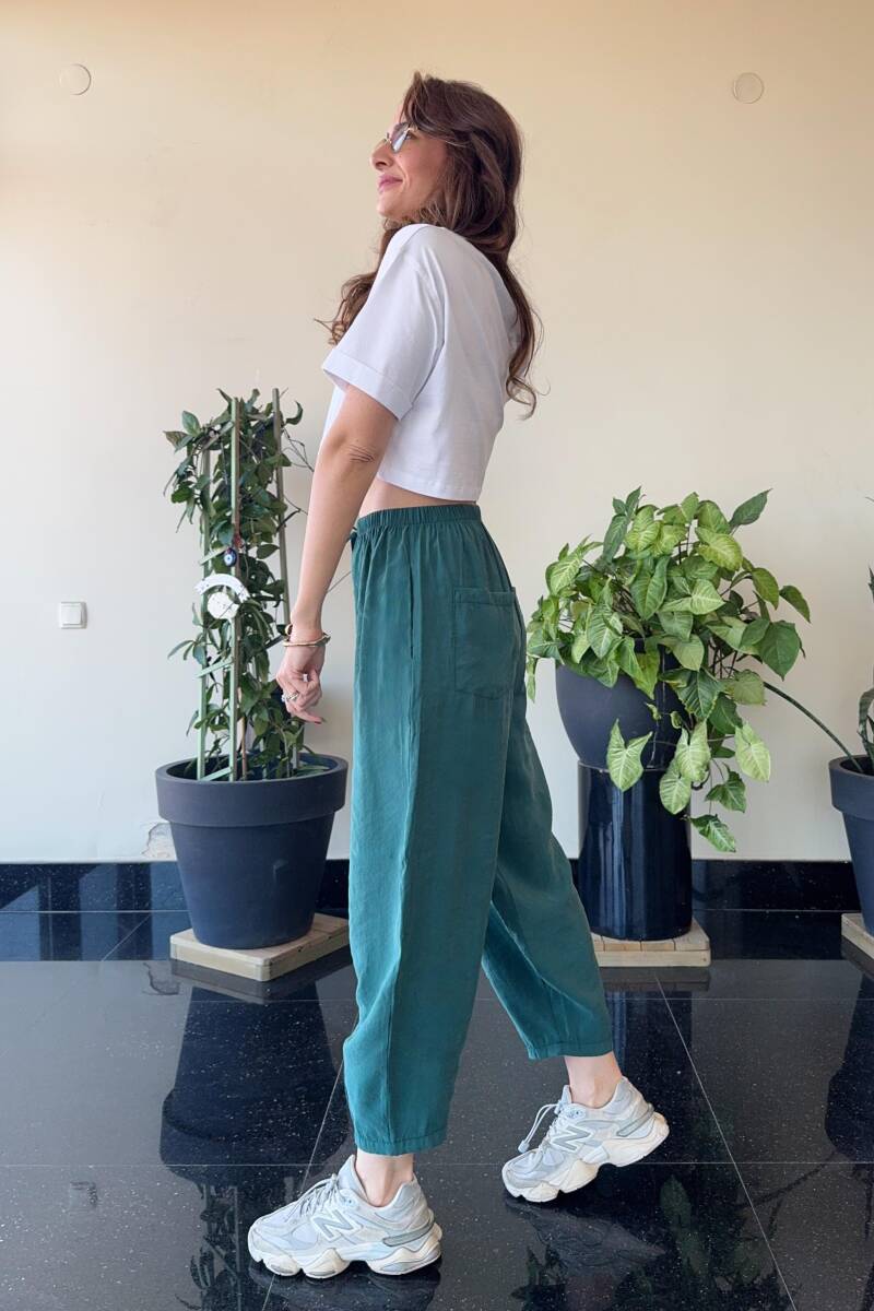 BELİ LASTİKLİ MODAL HAVUÇ PANTOLON - 6