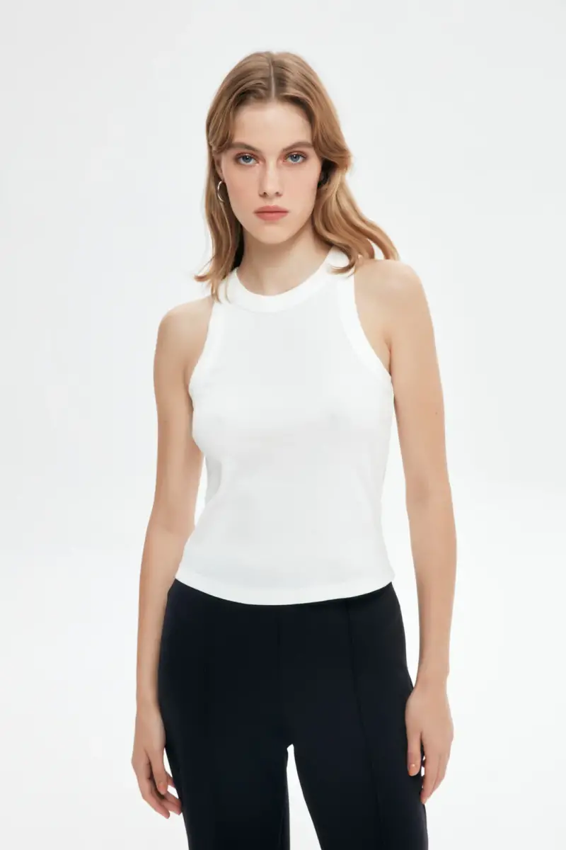 HALTER YAKA FİTİLLİ BASİC ATLET - 6