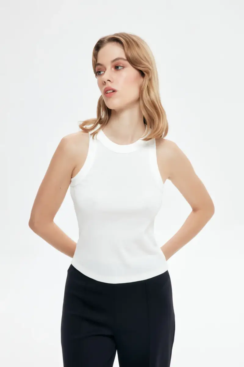 HALTER YAKA FİTİLLİ BASİC ATLET - 9