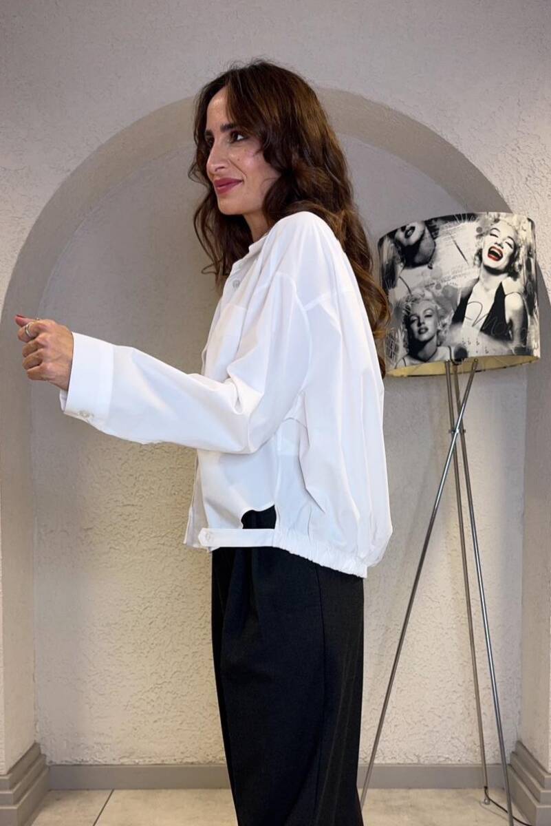 CROP POPLİN GÖMLEK - 4