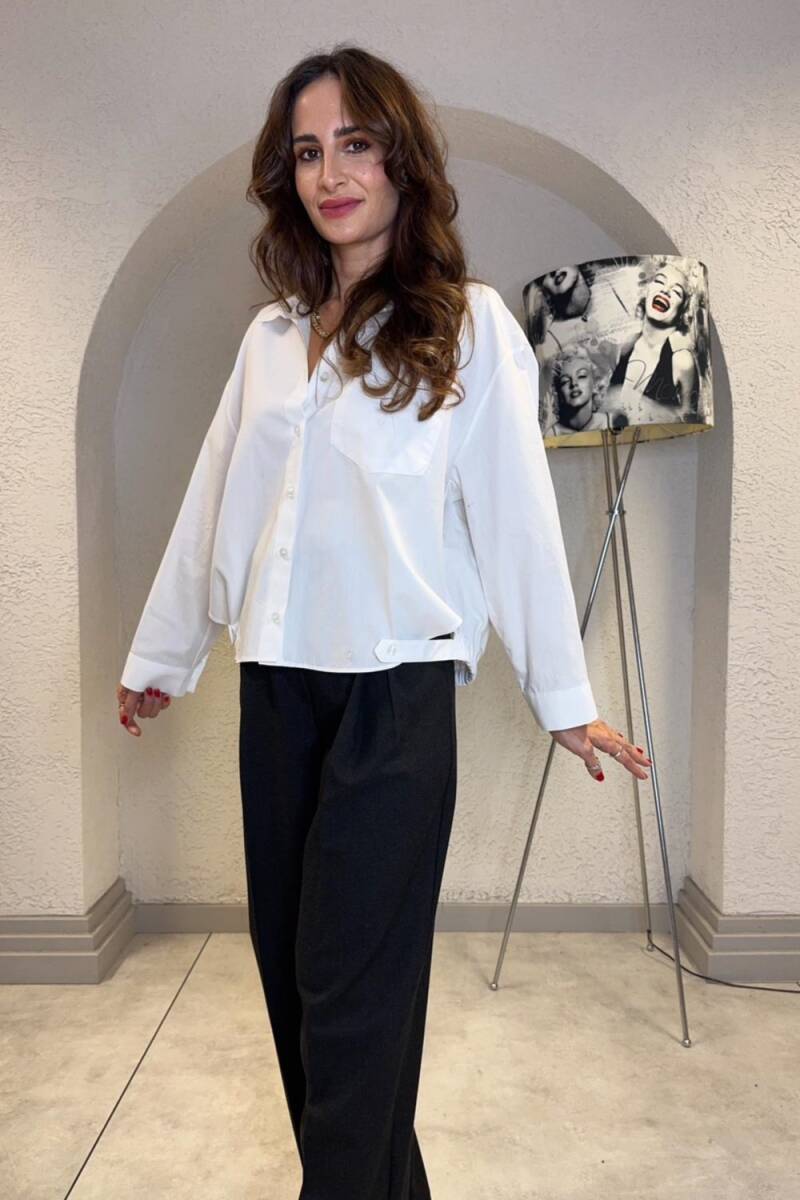 CROP POPLİN GÖMLEK - 6