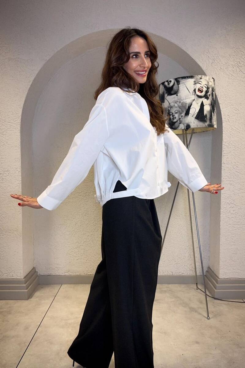 CROP POPLİN GÖMLEK - 7