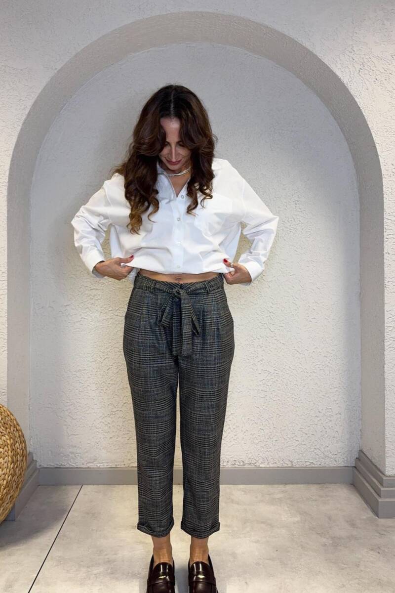 EKOSE DESENLİ HAVUÇ PANTOLON - 2