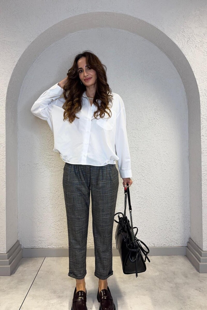 EKOSE DESENLİ HAVUÇ PANTOLON - Clothing Palette