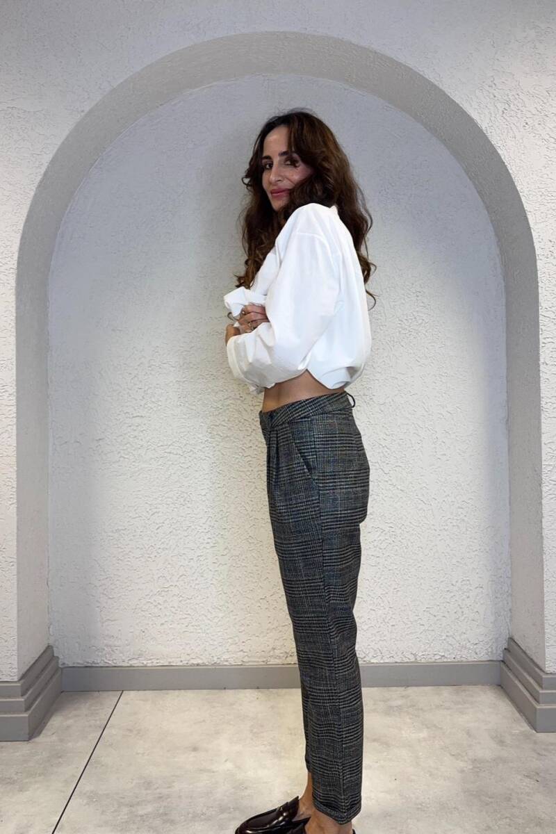 EKOSE DESENLİ HAVUÇ PANTOLON - 4