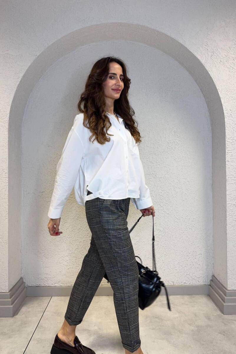 EKOSE DESENLİ HAVUÇ PANTOLON - 6