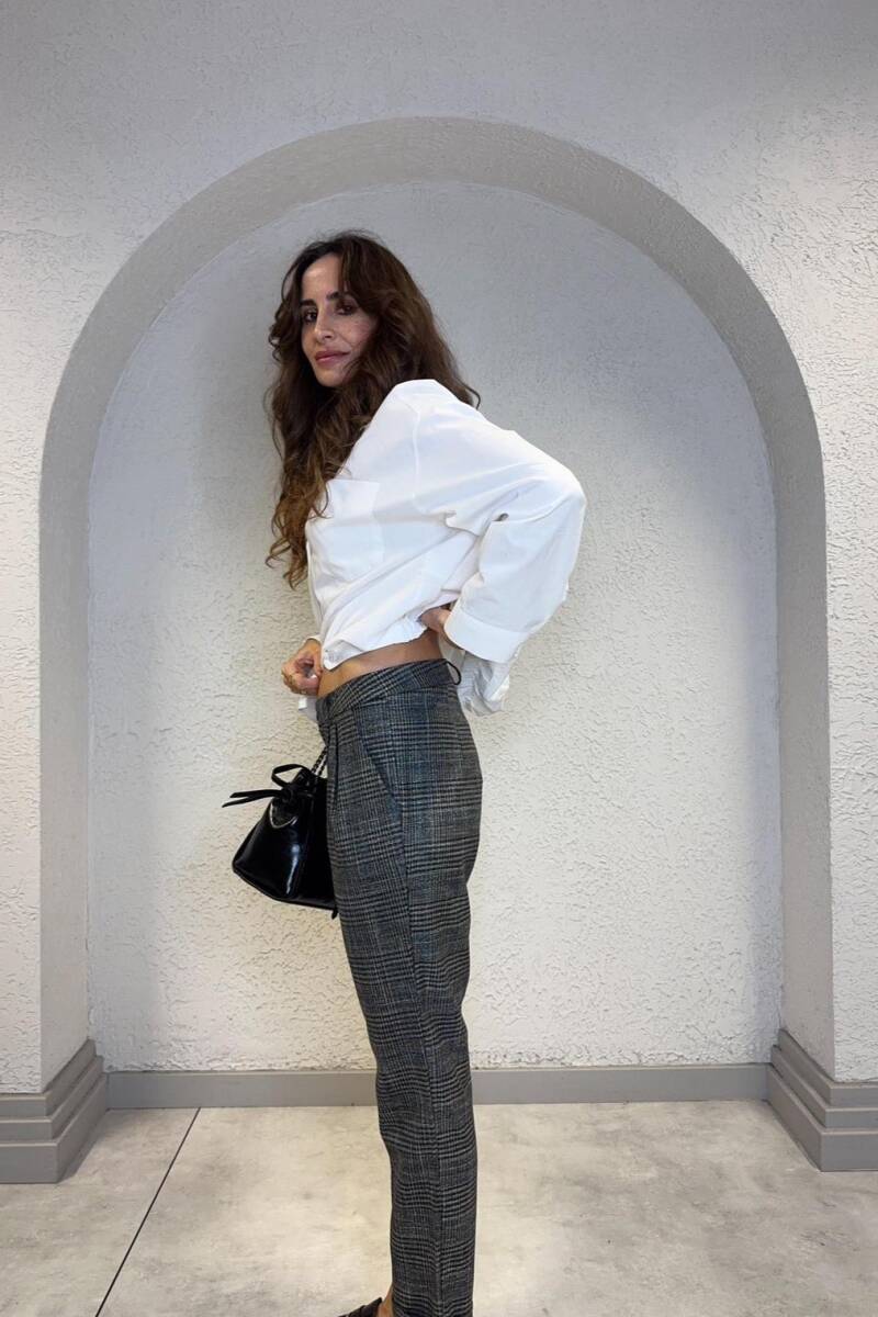 EKOSE DESENLİ HAVUÇ PANTOLON - 7