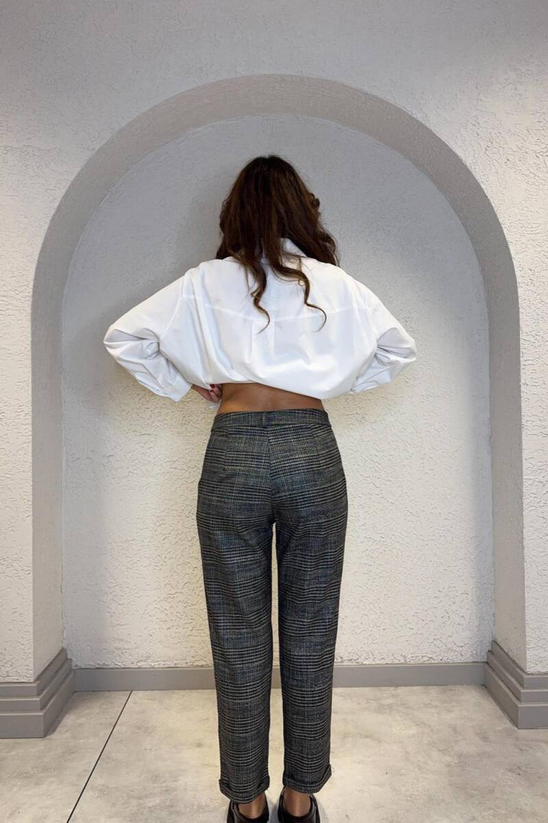 EKOSE DESENLİ HAVUÇ PANTOLON - 8