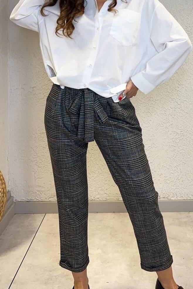 EKOSE DESENLİ HAVUÇ PANTOLON - 5