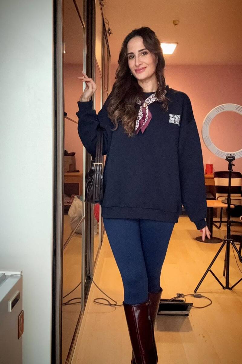 FULAR DETAYLI OVERSIZE SWEATSHIRT - 3