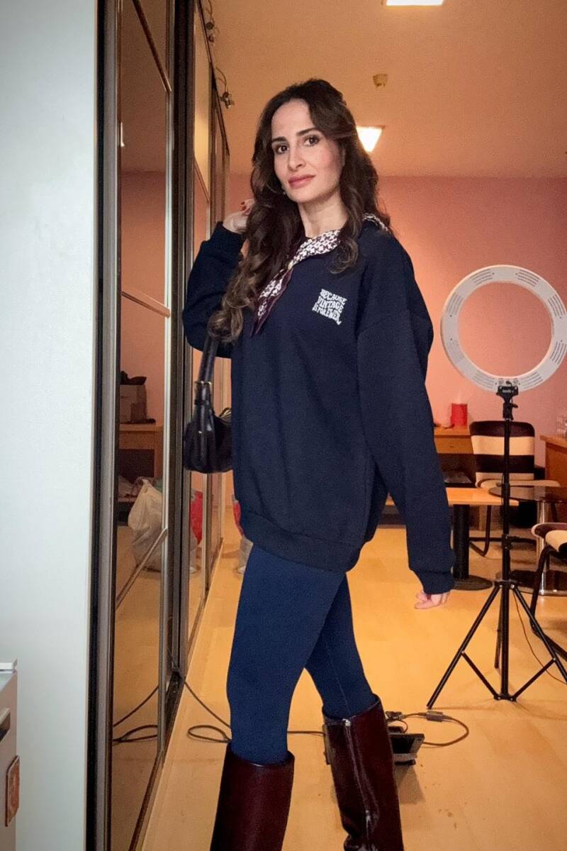 FULAR DETAYLI OVERSIZE SWEATSHIRT - 5