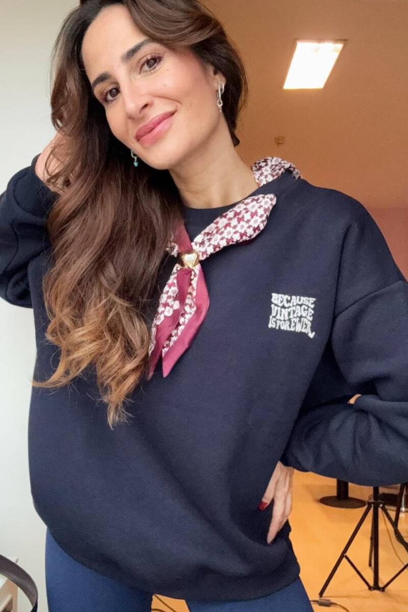 FULAR DETAYLI OVERSIZE SWEATSHIRT - 8