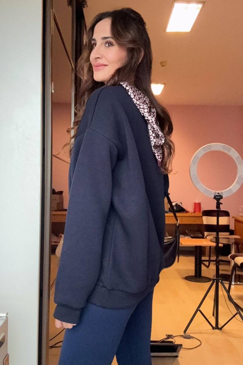 FULAR DETAYLI OVERSIZE SWEATSHIRT - 9