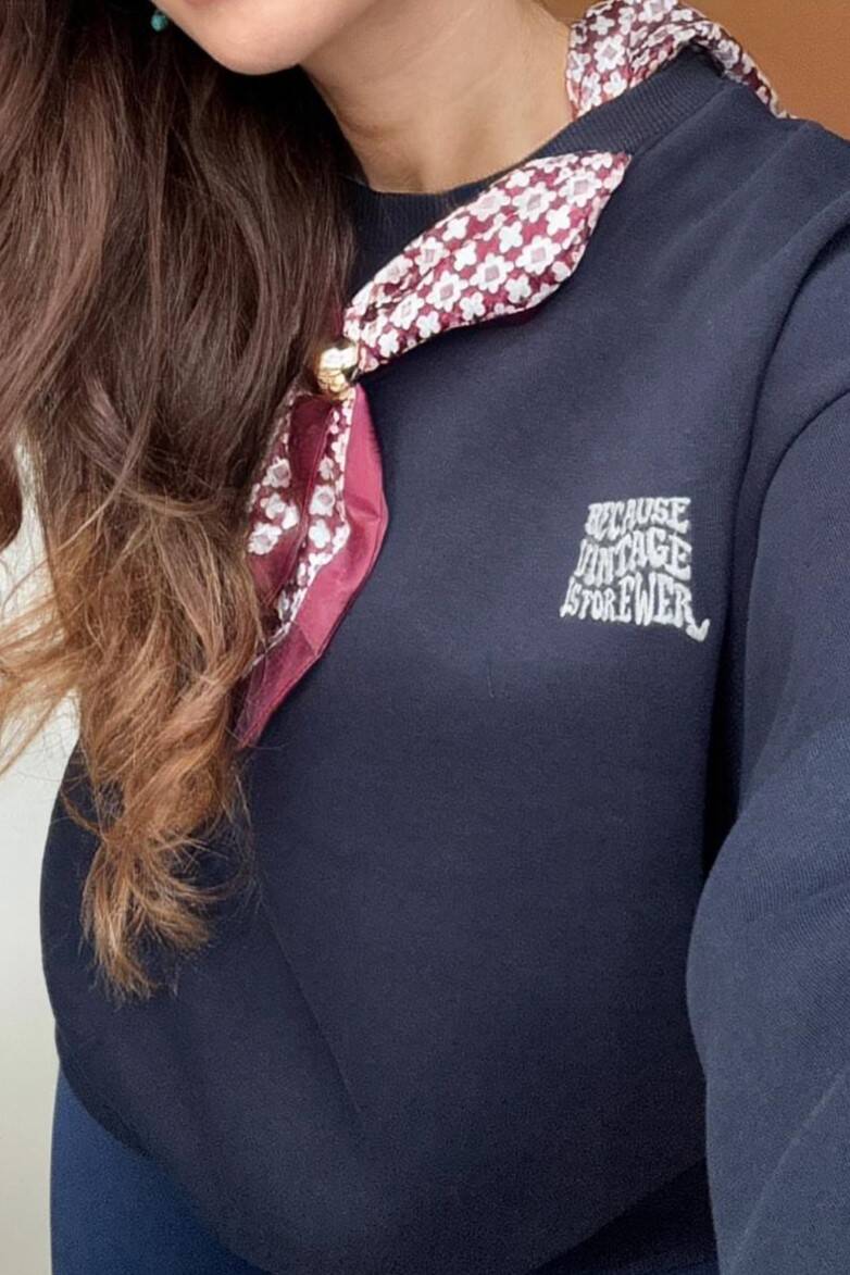 FULAR DETAYLI OVERSIZE SWEATSHIRT - 4