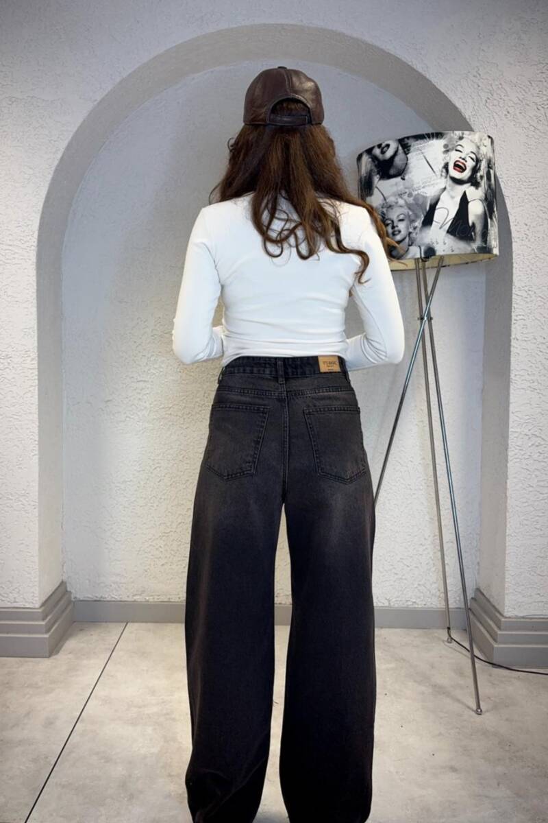 GENİŞ PAÇA YÜKSEK BEL JEAN - 4