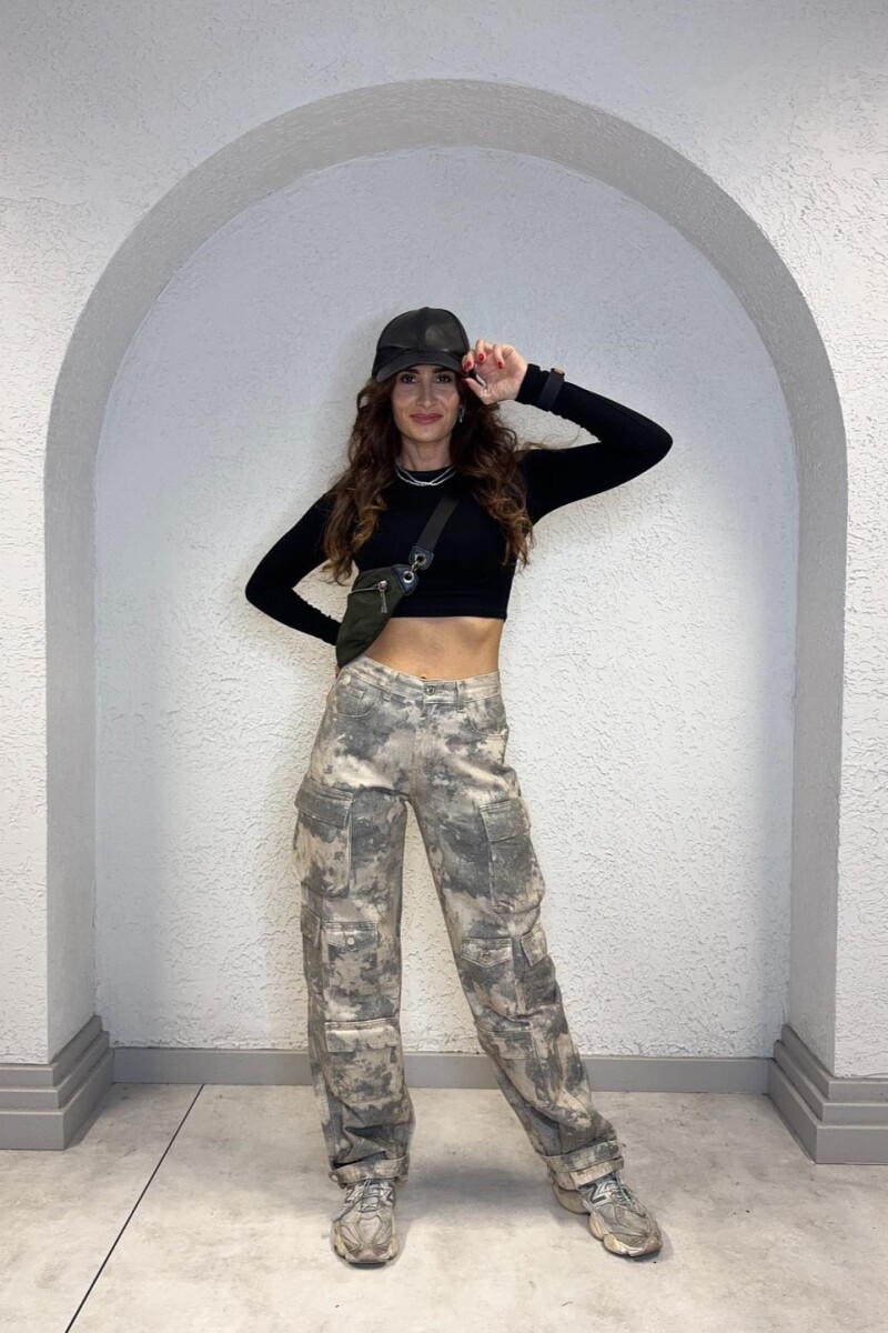 KAMUFLAJ DESENLİ KARGO JEAN - Clothing Palette