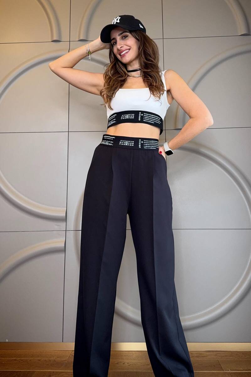 LASTİK DETAYLI CROP TOP ATLET - 8