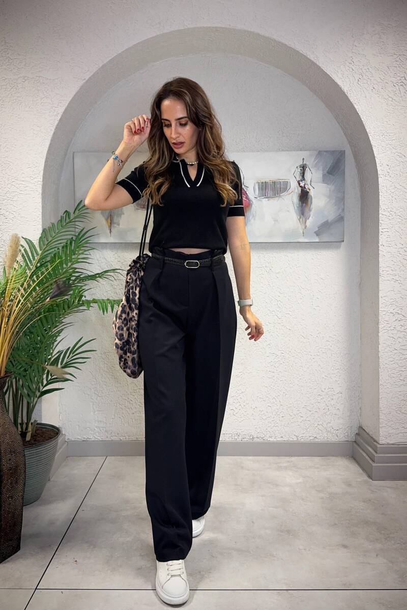 POLO YAKA TRİKO BLUZ - 3