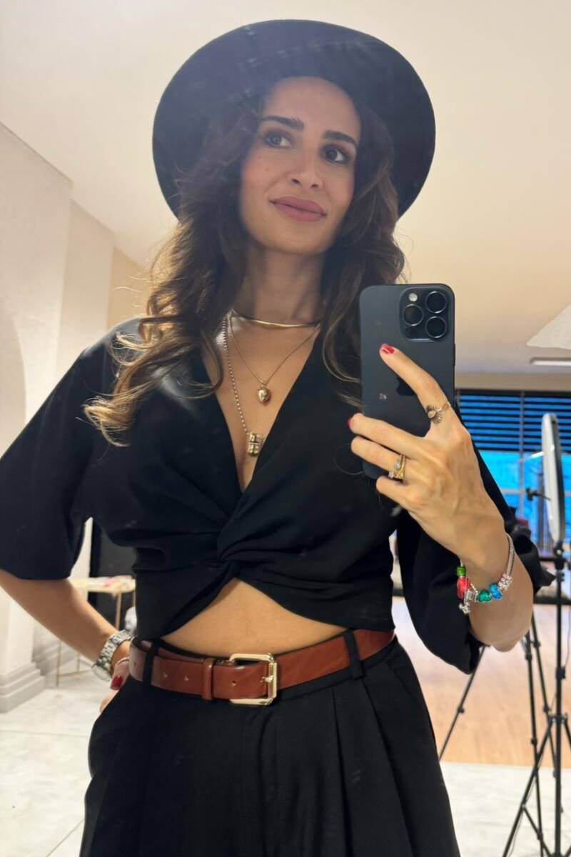 SATEN YÜZEYLİ DÜĞÜMLÜ BLUZ - 13