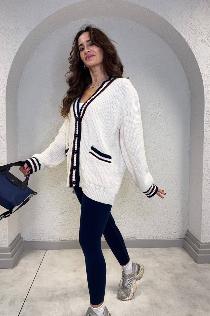 ŞERİT DETAYLI TRİKO HIRKA - 9