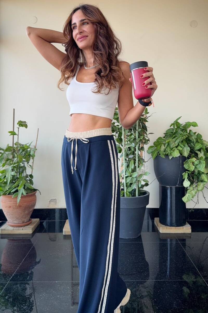 ŞERİT YAZI DETAYLI BOXER BEL PANTOLON - 5