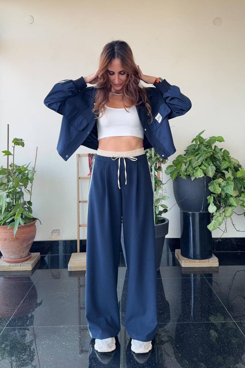 ŞERİT YAZI DETAYLI BOXER BEL PANTOLON - 8