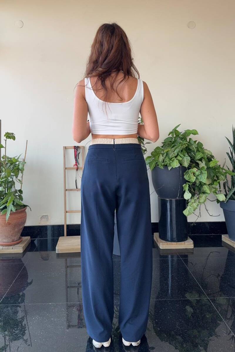 ŞERİT YAZI DETAYLI BOXER BEL PANTOLON - 13