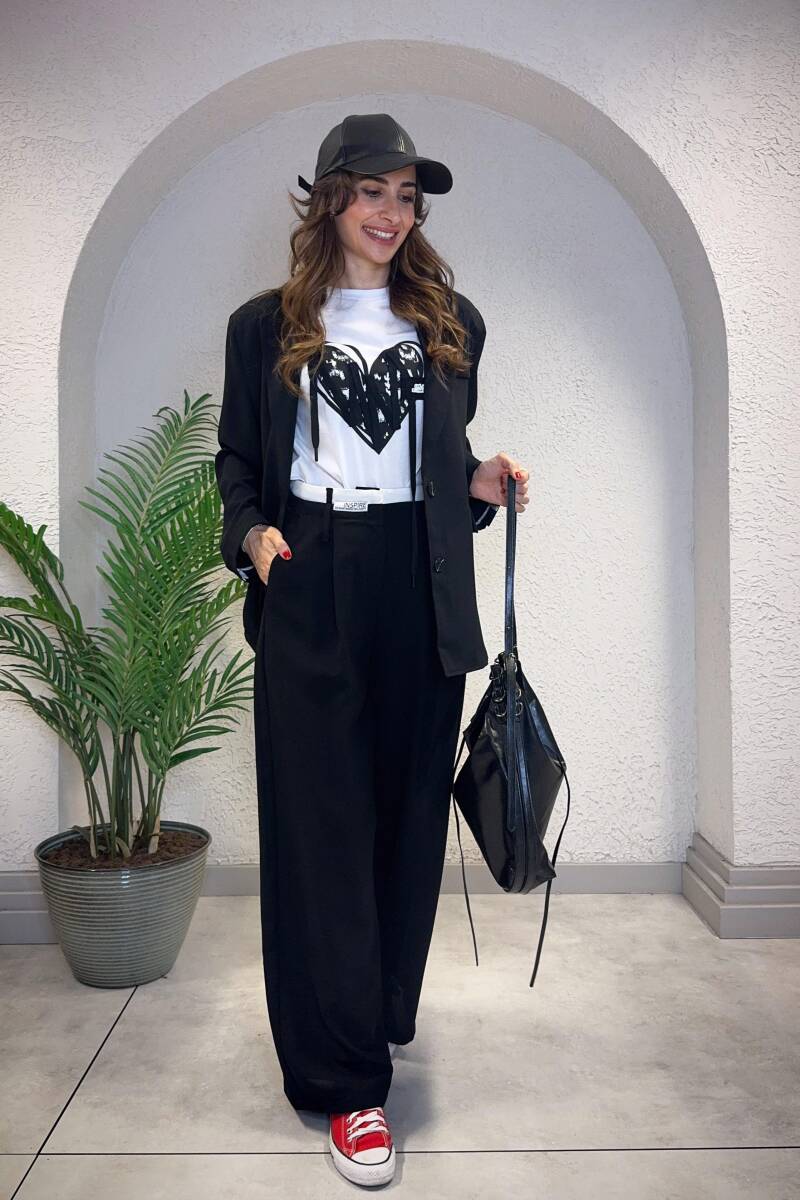 SIRTI PENCERE DETAYLI KREP BLAZER CEKET - 7