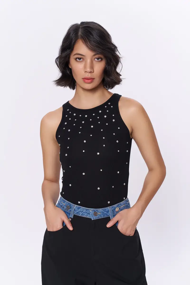 TAŞ İŞLEMELİ PAMUK BODYSUIT - 4