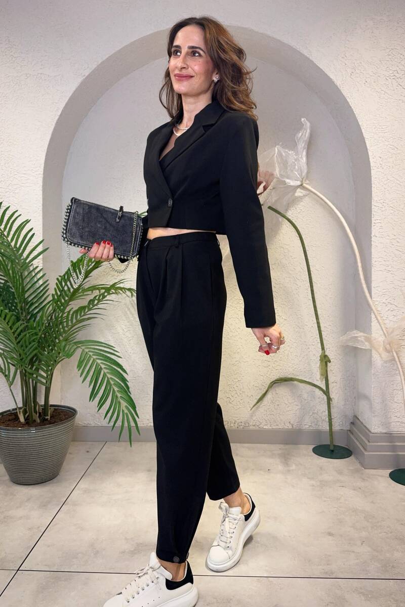 VATKA DETAYLI CROP BLAZER CEKET - 22