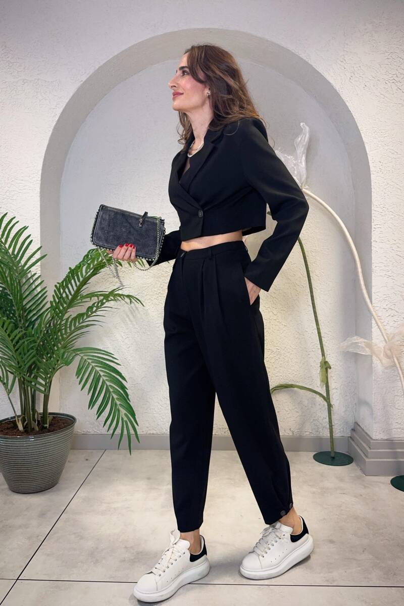 VATKA DETAYLI CROP BLAZER CEKET - 23