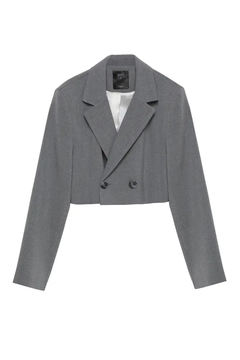 VATKA DETAYLI CROP BLAZER CEKET - 2