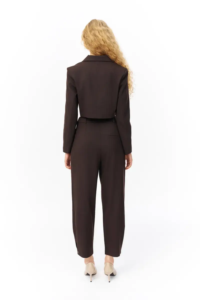 VATKA DETAYLI CROP BLAZER CEKET - 11