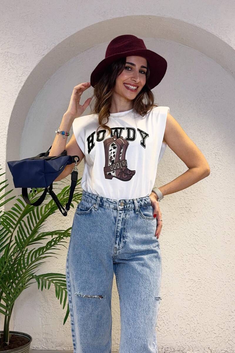 VATKALI BASKI DETAYLI BODYSUIT - 1